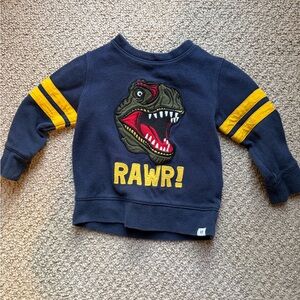 GAP Kids Navy and Yellow Dinosaur Hoodie